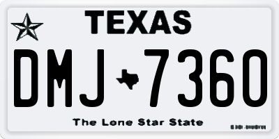 TX license plate DMJ7360