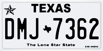 TX license plate DMJ7362