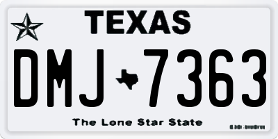 TX license plate DMJ7363
