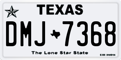 TX license plate DMJ7368