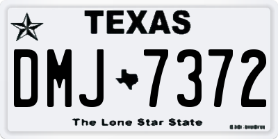 TX license plate DMJ7372