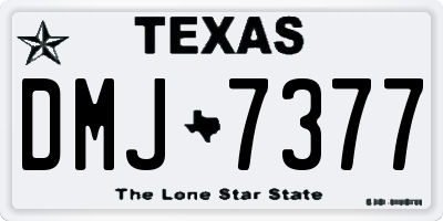 TX license plate DMJ7377