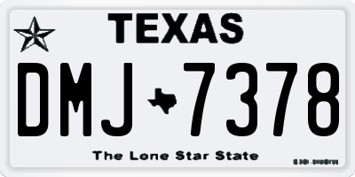 TX license plate DMJ7378