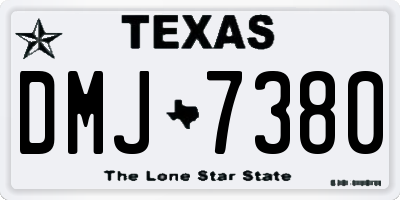 TX license plate DMJ7380