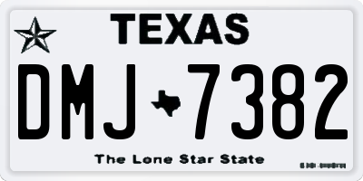 TX license plate DMJ7382
