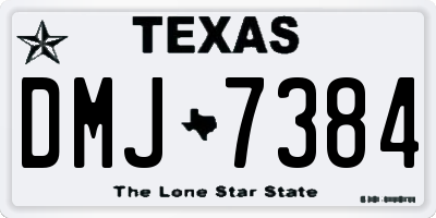 TX license plate DMJ7384