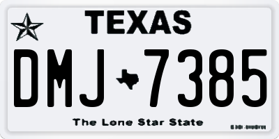 TX license plate DMJ7385