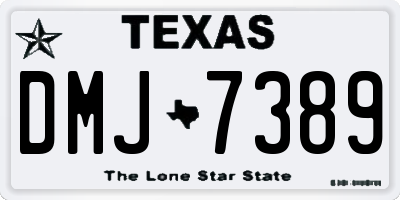 TX license plate DMJ7389