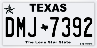 TX license plate DMJ7392