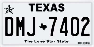 TX license plate DMJ7402