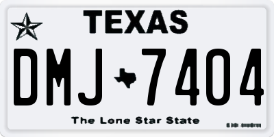 TX license plate DMJ7404