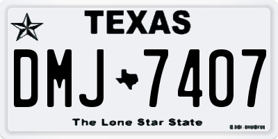 TX license plate DMJ7407
