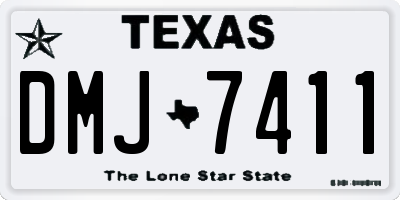 TX license plate DMJ7411