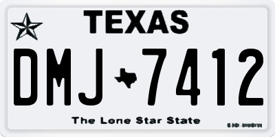 TX license plate DMJ7412