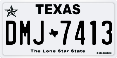 TX license plate DMJ7413