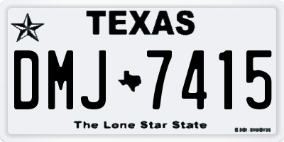 TX license plate DMJ7415