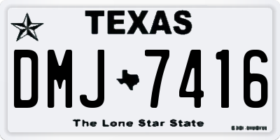 TX license plate DMJ7416