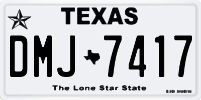 TX license plate DMJ7417