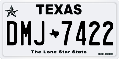 TX license plate DMJ7422
