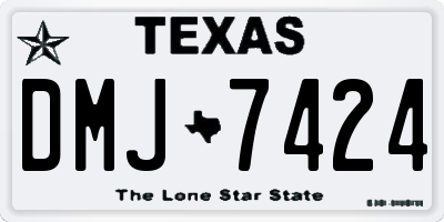 TX license plate DMJ7424