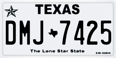 TX license plate DMJ7425