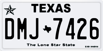 TX license plate DMJ7426