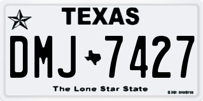 TX license plate DMJ7427