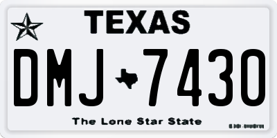 TX license plate DMJ7430