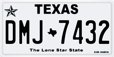 TX license plate DMJ7432