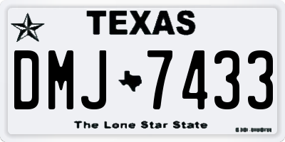 TX license plate DMJ7433