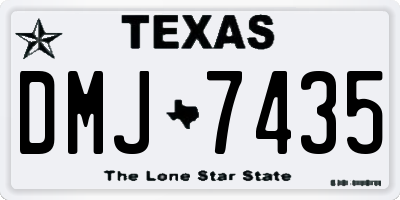 TX license plate DMJ7435