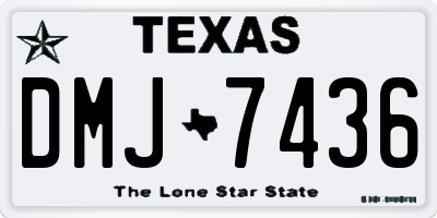 TX license plate DMJ7436