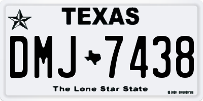 TX license plate DMJ7438