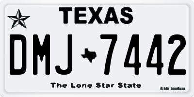 TX license plate DMJ7442