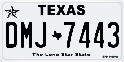 TX license plate DMJ7443
