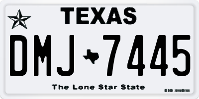 TX license plate DMJ7445