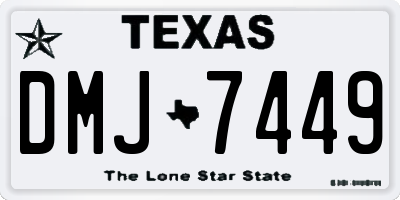 TX license plate DMJ7449