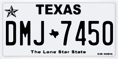 TX license plate DMJ7450