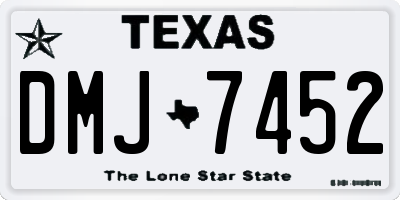 TX license plate DMJ7452