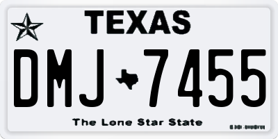 TX license plate DMJ7455