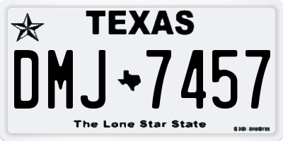 TX license plate DMJ7457