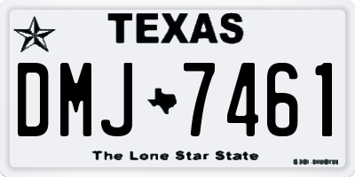TX license plate DMJ7461