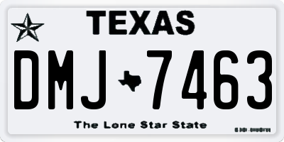 TX license plate DMJ7463