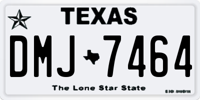 TX license plate DMJ7464