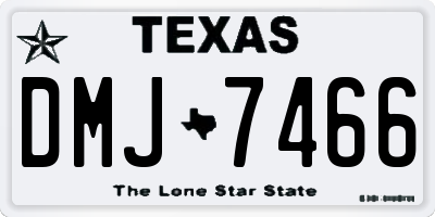 TX license plate DMJ7466