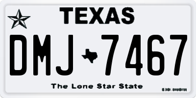 TX license plate DMJ7467