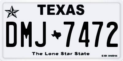 TX license plate DMJ7472