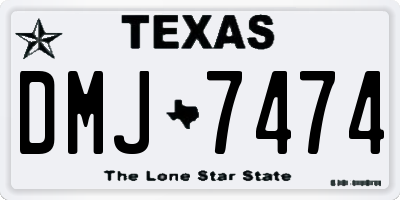 TX license plate DMJ7474