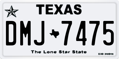 TX license plate DMJ7475
