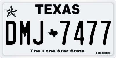 TX license plate DMJ7477